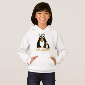 Schattigee grote zus pinguïn broer en zus Cartoon (Voorkant volledig)