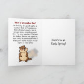 Schattigee Groundhog Day | Groundhog in gras en bl Kaart (Binnen)