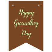 Schattigee Groundhog en Tulip Flowers Custom Vlaggetjes (Tweede vlag)