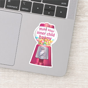 Schattigee Gumball Machine Inner Child Quote Sticker