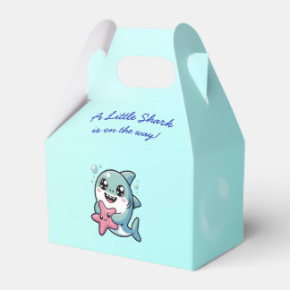 Schattigee haai Baby shower Kawaii blauw Bedankdoosjes