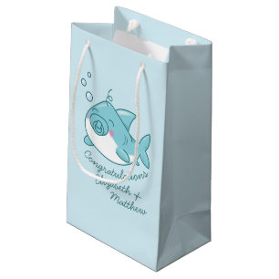 Schattigee haai Baby shower Kawaii Blue Boy Klein Cadeauzakje