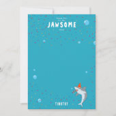 Schattigee haai in oceaan Kids Verjaardagsfeest Bedankkaart (Voorkant)