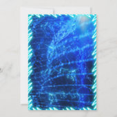 Schattigee haai Neon Glow Blue Pool Party Boys Ver Kaart (Achterkant)