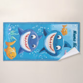 Schattigee haai strand handdoek (Badhanddoek)