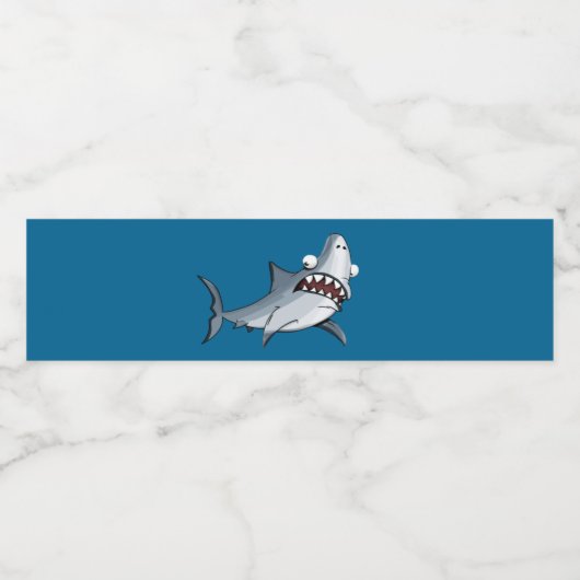 Schattigee haai verjaardagsfeestje waterfles etiket