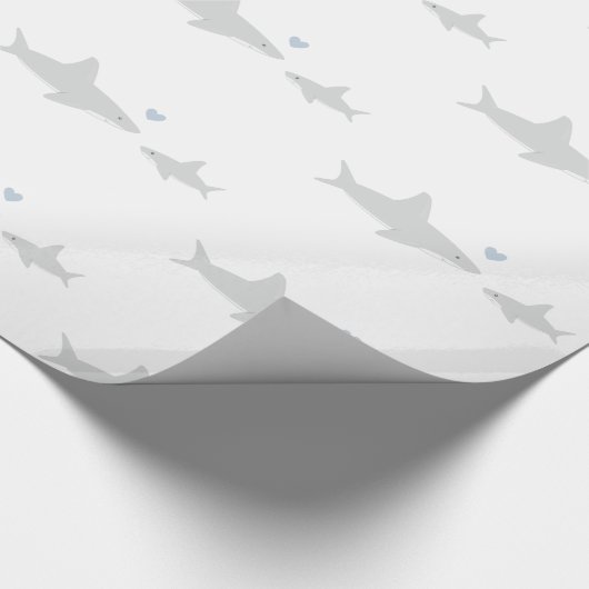 Schattigee haaien | Baby shower inpakpapier (Hoek)