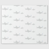Schattigee haaien | Baby shower inpakpapier (Vlak)