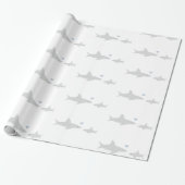 Schattigee haaien | Baby shower inpakpapier (Uitgerold)