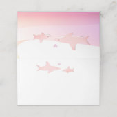 Schattigee haaien en Ocean Pink White | BABY SHOWE (Buitenkant ongevouwen)