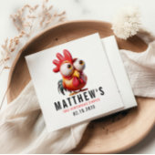 Schattigee Haan Karikaturen 3e Verjaardagsfeest Servet