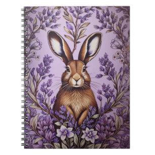 Schattigee haas met lavendel William Morris Geïnsp Notitieboek
