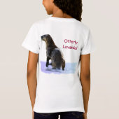 Schattigee Haida moeder otter liefde KINDER Shirt (Achterkant)