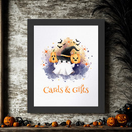 Schattigee Halloween Baby shower Kaart & Geschenke Poster