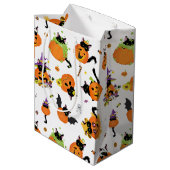Schattigee Halloween Black Cat Snoep Medium Gift B Medium Cadeauzakje (Achterkant Gekanteld)