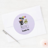 Schattigee Halloween Cat, Bat & Mummy Candle Ronde Sticker (Envelop)