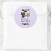 Schattigee Halloween Cat, Bat & Mummy Candle Ronde Sticker (Tas)