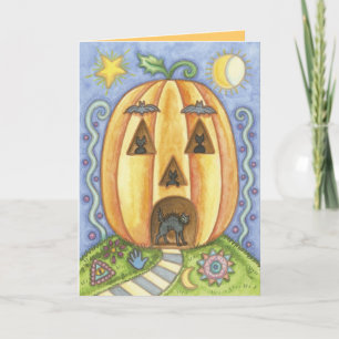 Schattigee Halloween Cat Kaarten