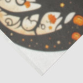 Schattigee Halloween Cat Moon pompoen Tissuepapier (Detail)