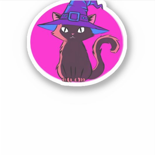 Schattigee Halloween Cat Oversized T-shirt Sticker (Voorkant)