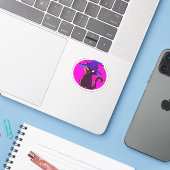 Schattigee Halloween Cat Oversized T-shirt Sticker (Laptop met iPhone)