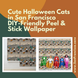 Schattigee Halloween Cats San Francisco DIY Peel & Behang