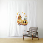 Schattigee Halloween Chick Pumpkin Wandkleed (In situ)