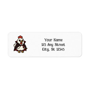 Schattigee Halloween Chicken Vampire Etiket