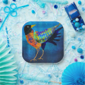 Schattigee Halloween Crow Square Paper Bord (Feest)