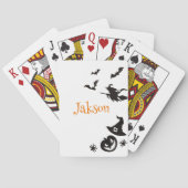 Schattigee Halloween Custom Name Poker Cards – Spo Pokerkaarten (Achterkant)