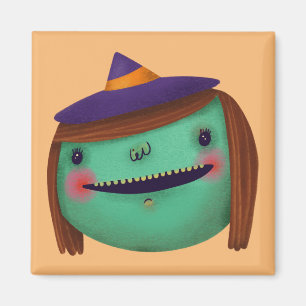 Schattigee Halloween Decor Witch Trick or treat Magneet