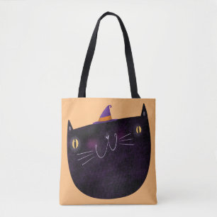 Schattigee Halloween Decor Zwarte Kat Trick or tre Draagtas