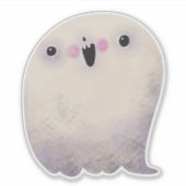 Schattigee Halloween Decoratie Spooky Ghost Sticker (Voorkant)