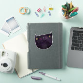 Schattigee Halloween decoratie Zwarte kat Sticker (iPad Cover)