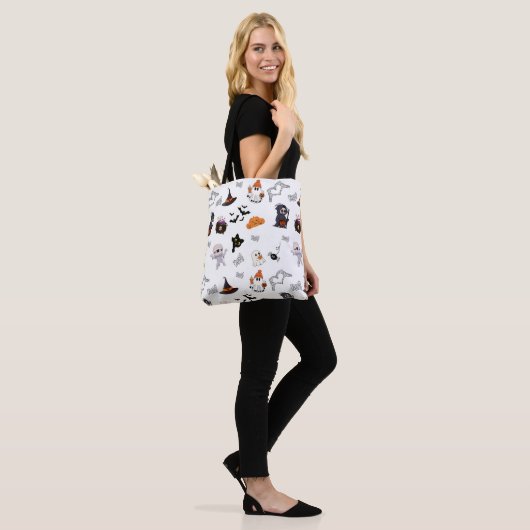 Schattigee Halloween Design Canvas tas (Op model)