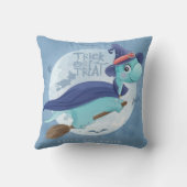 Schattigee Halloween Dinosaur Witch Moon Flying Ba Kussen (Achterkant)