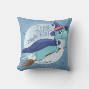 Schattigee Halloween Dinosaur Witch Moon Flying Ba Kussen