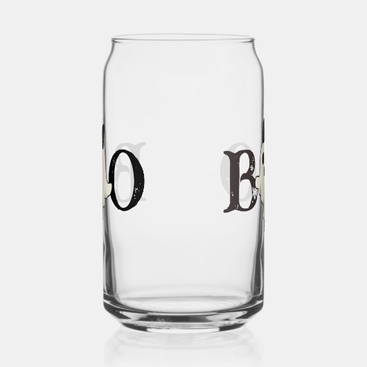Schattigee Halloween Drinkware Set - "Boo" Ghost Blikvorm Glas (Links)