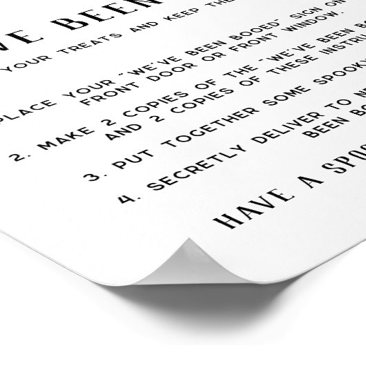 Schattigee Halloween Game Boo Neighbor Spelbord Poster (Hoek)