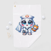 Schattigee Halloween-geest in een verpleegstersuni Golfhanddoek (Insitu)