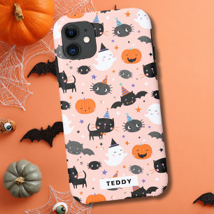 Schattigee Halloween Geesten, Katten, Vleermuizen iPhone 11 Hoesje