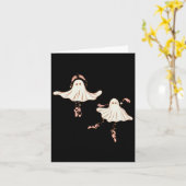 Schattigee Halloween Ghost Dancing Ballerina Kaart (Gele Bloem)