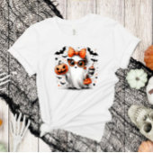 Schattigee Halloween Ghost Drink Koffie Tri-Blend Shirt