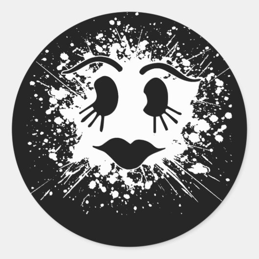 Schattigee Halloween Ghost Face Sticker (Voorkant)