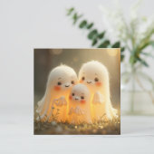 Schattigee Halloween Ghost Group Kaart (Staand voorkant)