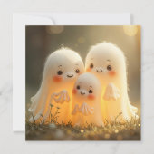 Schattigee Halloween Ghost Group Kaart (Voorkant)