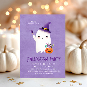Schattigee Halloween Ghost Kinder Partij Kaart