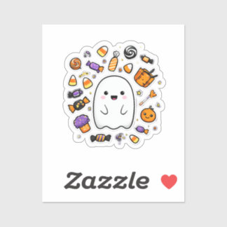 Schattigee Halloween Ghost Sticker – Cartoon Ghost