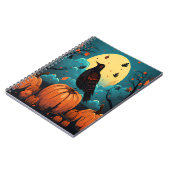 Schattigee Halloween Ghost Trick-or-Treat Bruine T Notitieboek (Linkerzijde)