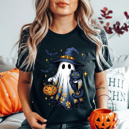 Schattigee Halloween Ghost Witch | Spookachtige Tr Tri-Blend Shirt